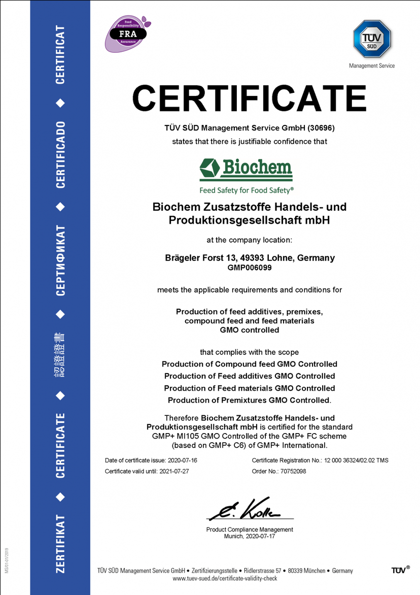 Figure 3 GMP FRA Certificate