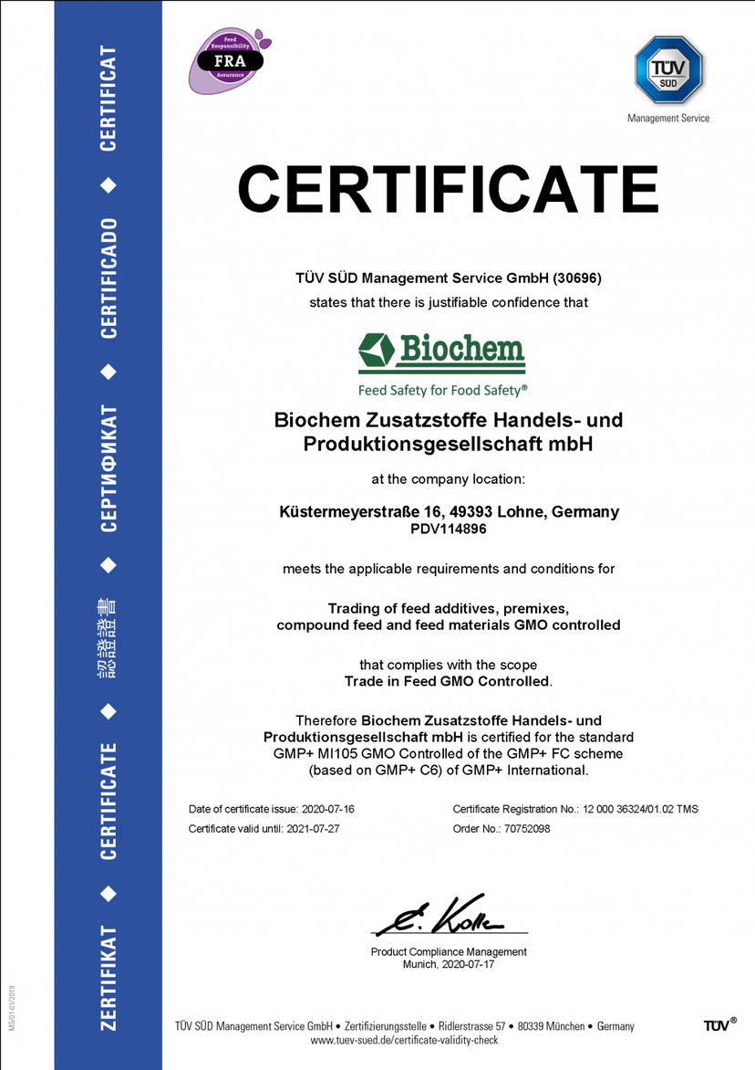 Figure 2 GMP Certificate