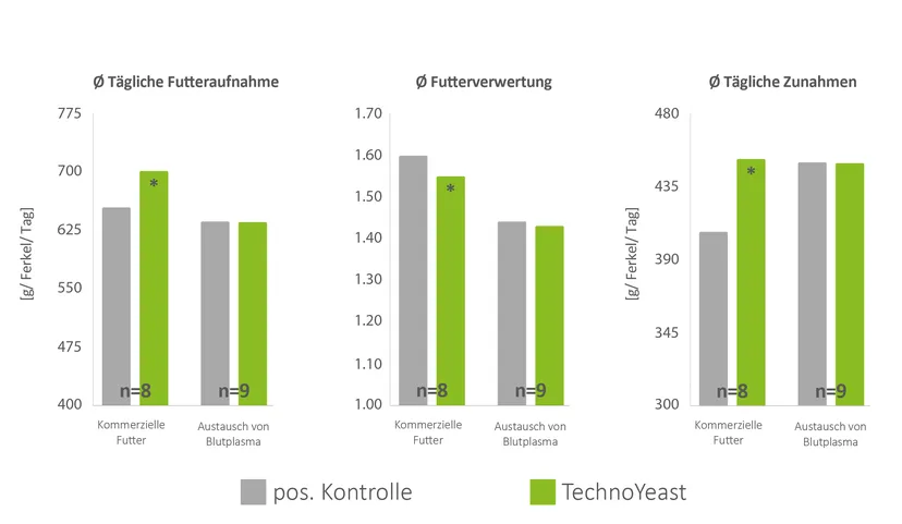 Abbildung 1-3: Auswirkungen von TechnoYeast bei empfohlener Dosierung im Prestarter