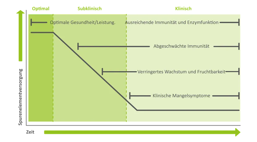 Abbildung 2 - Ein subklinischer oder marginaler Mangel an Spurenelementen kann