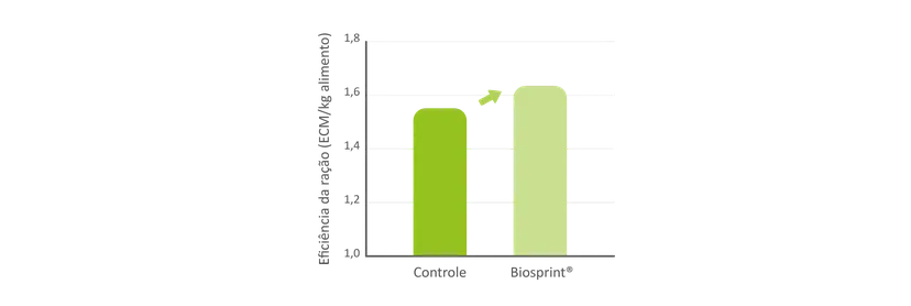 Fig. 3: el efecto de la levadura viva Biosprint®
