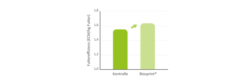 Abb 3: Der Effekt der Lebendhefe Biosprint®